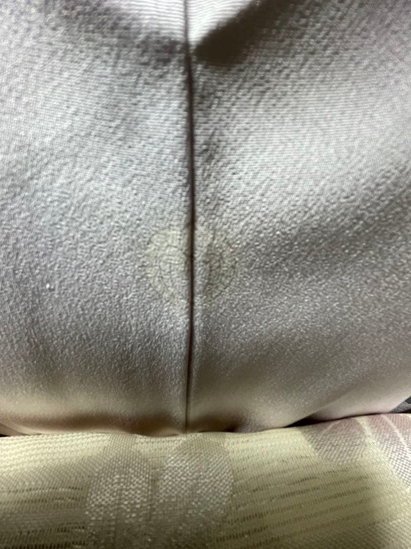 ご購入者様決定正絹付け下げ 薄いふじ色 つばき花柄 一つ紋