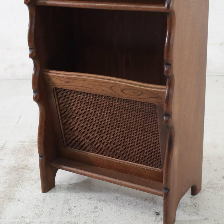 値下げカリモク家具 コロニアル マガジンラック付き 電話台 FAX台 花台