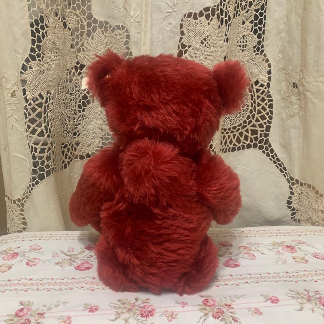 シュタイフ Steiff白ダグ　クマ　熊　ベア　レッド