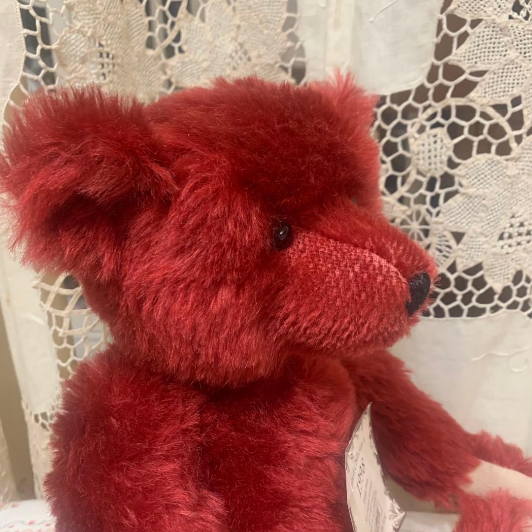 シュタイフ Steiff白ダグ　クマ　熊　ベア　レッド