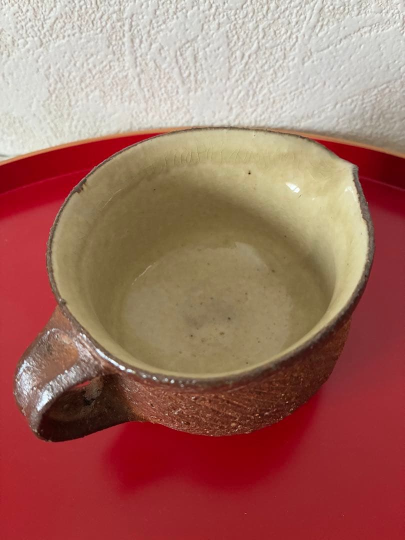 大嶺實清　片口　陶器製注ぎ口付きカップ　ミルクピッチャー　やちむん