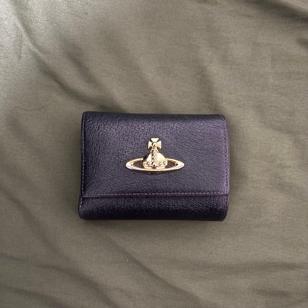 ⭐*︎様 Vivienne Westwood 黒レザー三つ折り財布