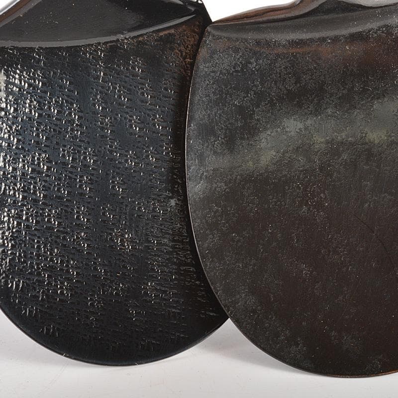 茶道具　金工師　木村清五郎　宗禅　桑柄　炉用　灰匙　共箱　2点　C　6172