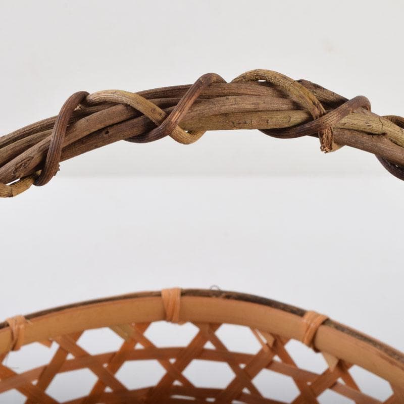 茶道具　竹製　花籠　箱付　N　9205A