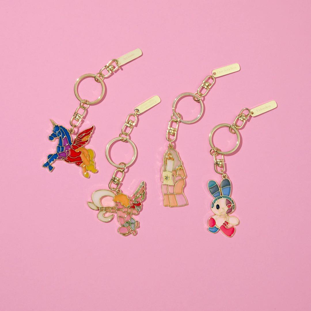 ミセス Wonder Museum ステンドグラスキーホルダー 全4種セット