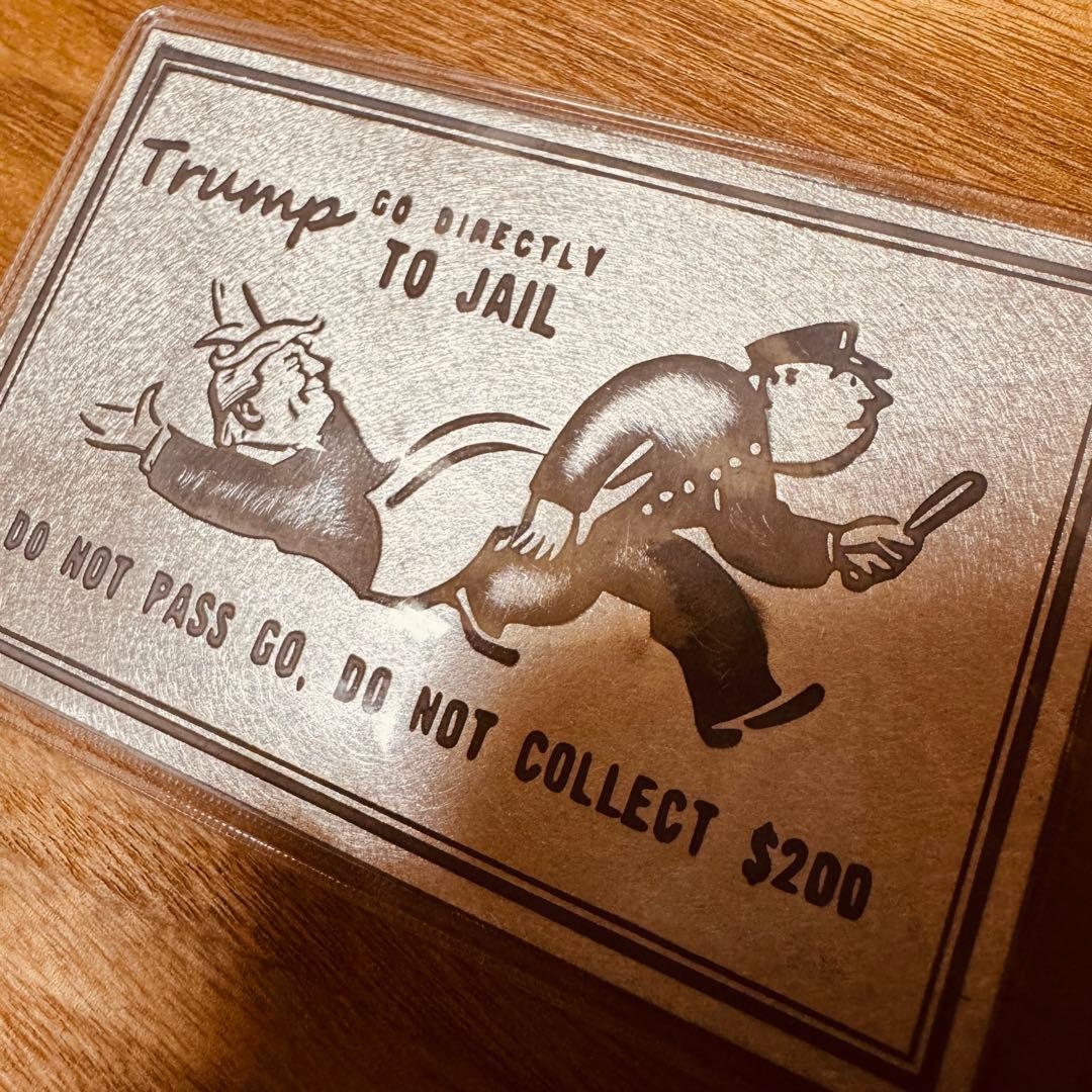 トランプ大統領　1オンス カード型　純銀カード　Go To Jail