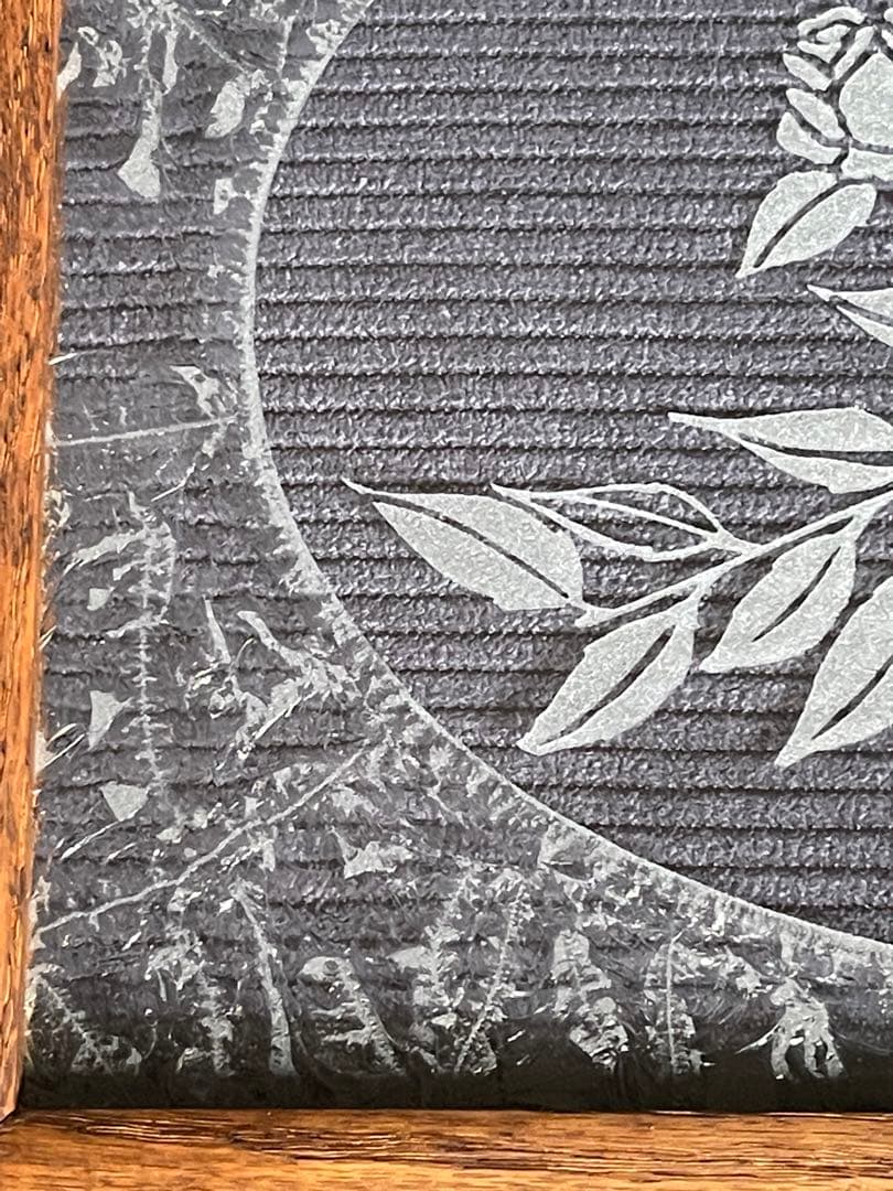 希少　硝子工芸品「 結霜ガラス 壁掛け」