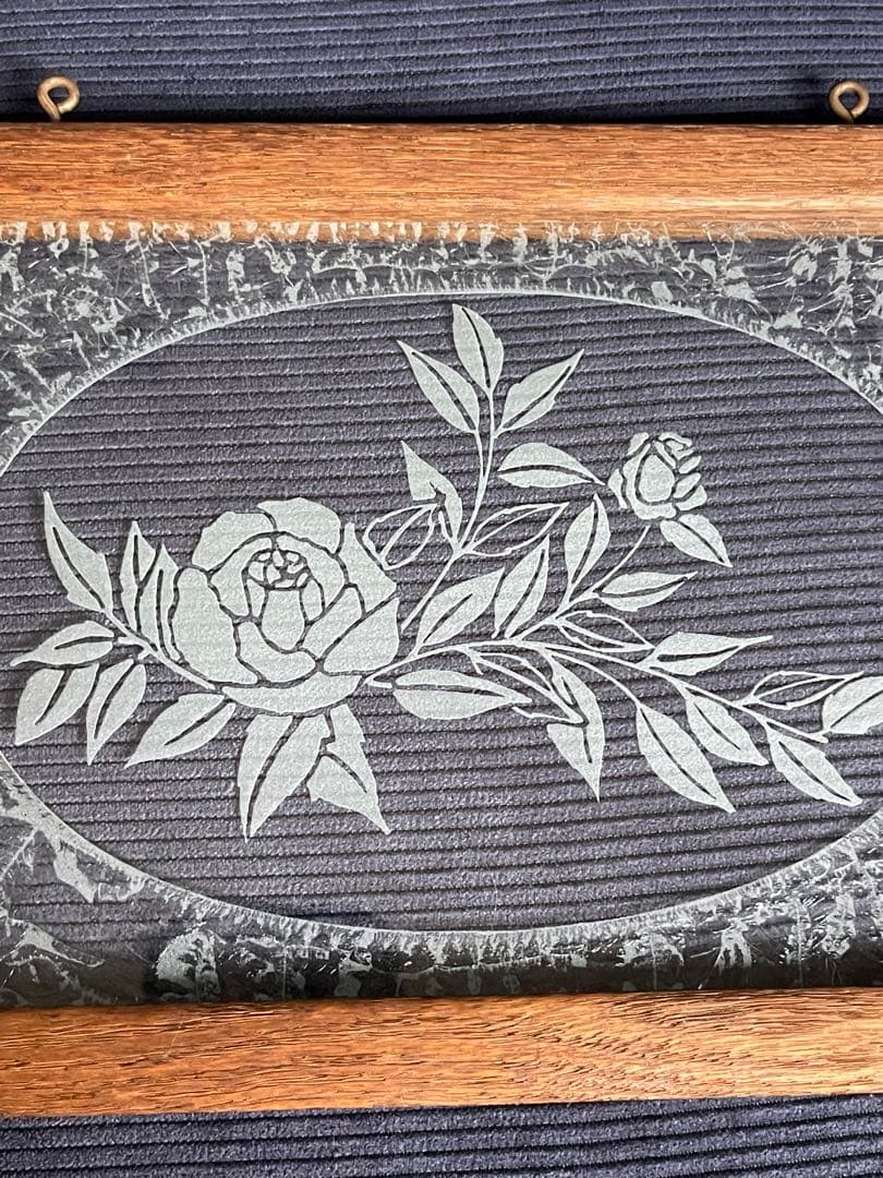 希少　硝子工芸品「 結霜ガラス 壁掛け」