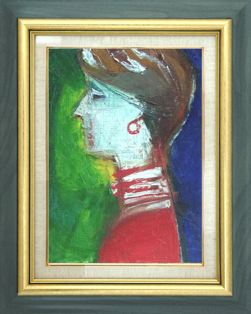 油絵 菅家令子 絵 絵画 インテリア F4-070502 人物 女性像