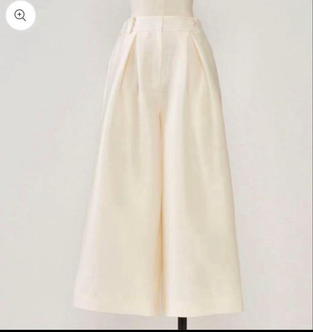 heve ヘイヴ　シアーサテンガウチョパンツ　ホワイト