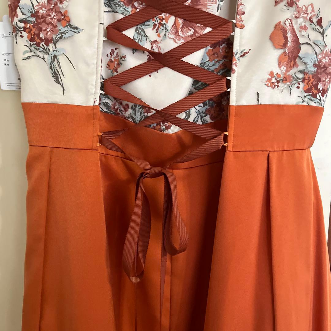 花柄ノースリーブパーティードレス ボレロ付　　AIMER 新品