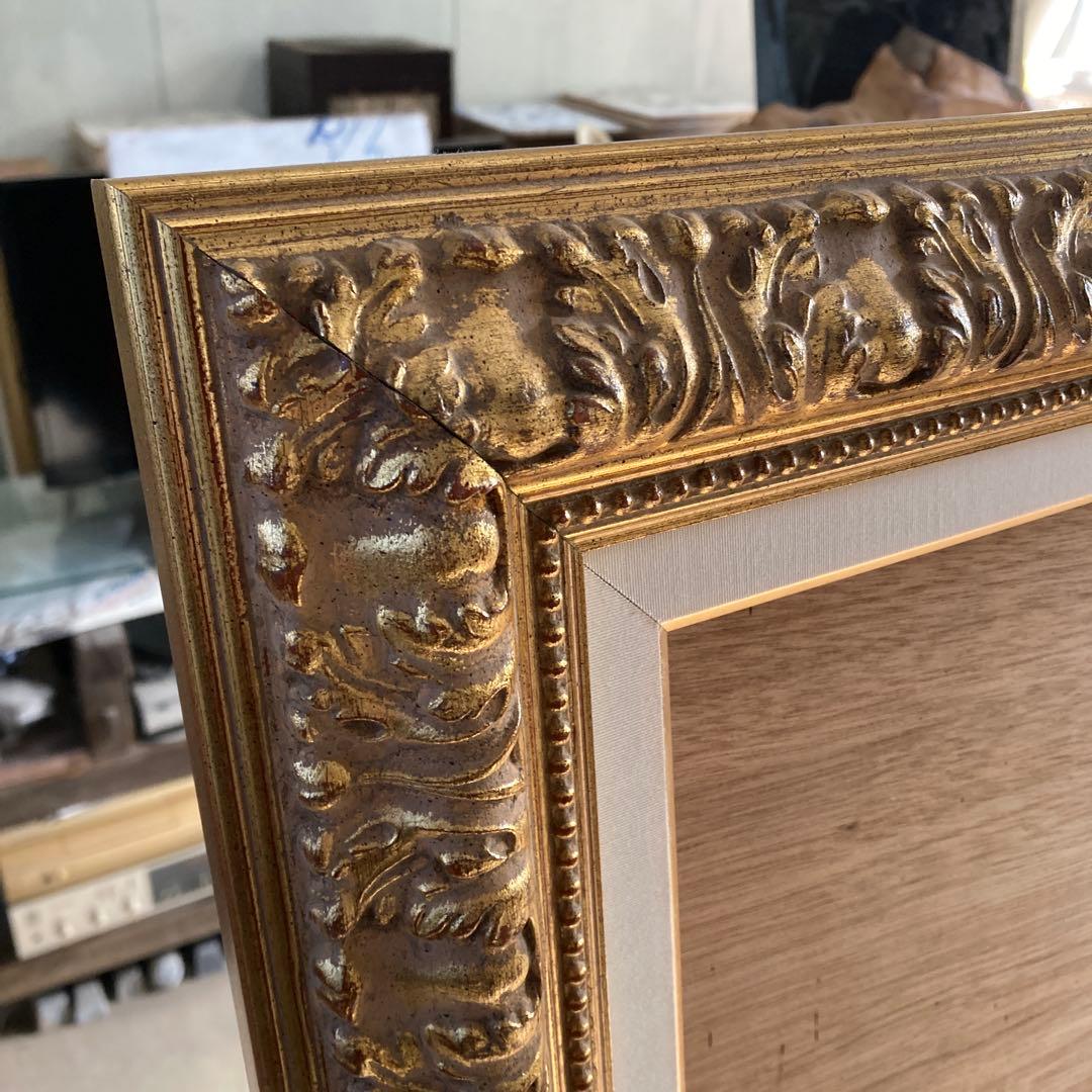 大型 P80号 油彩額縁 ゴールドフレーム 金装飾 埼玉県 川越市 引き取り可