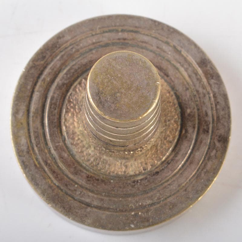 茶道具　古銅　独楽　茶釜　蓋置　時代箱　V　R6583