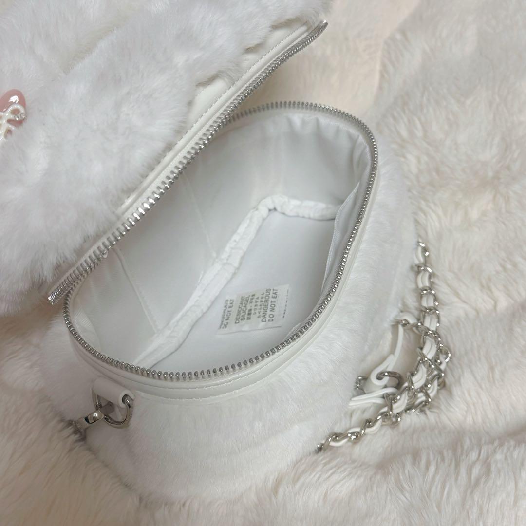 完売商品 Darich フェイクファーショルダーミニバッグ ホワイトWHT