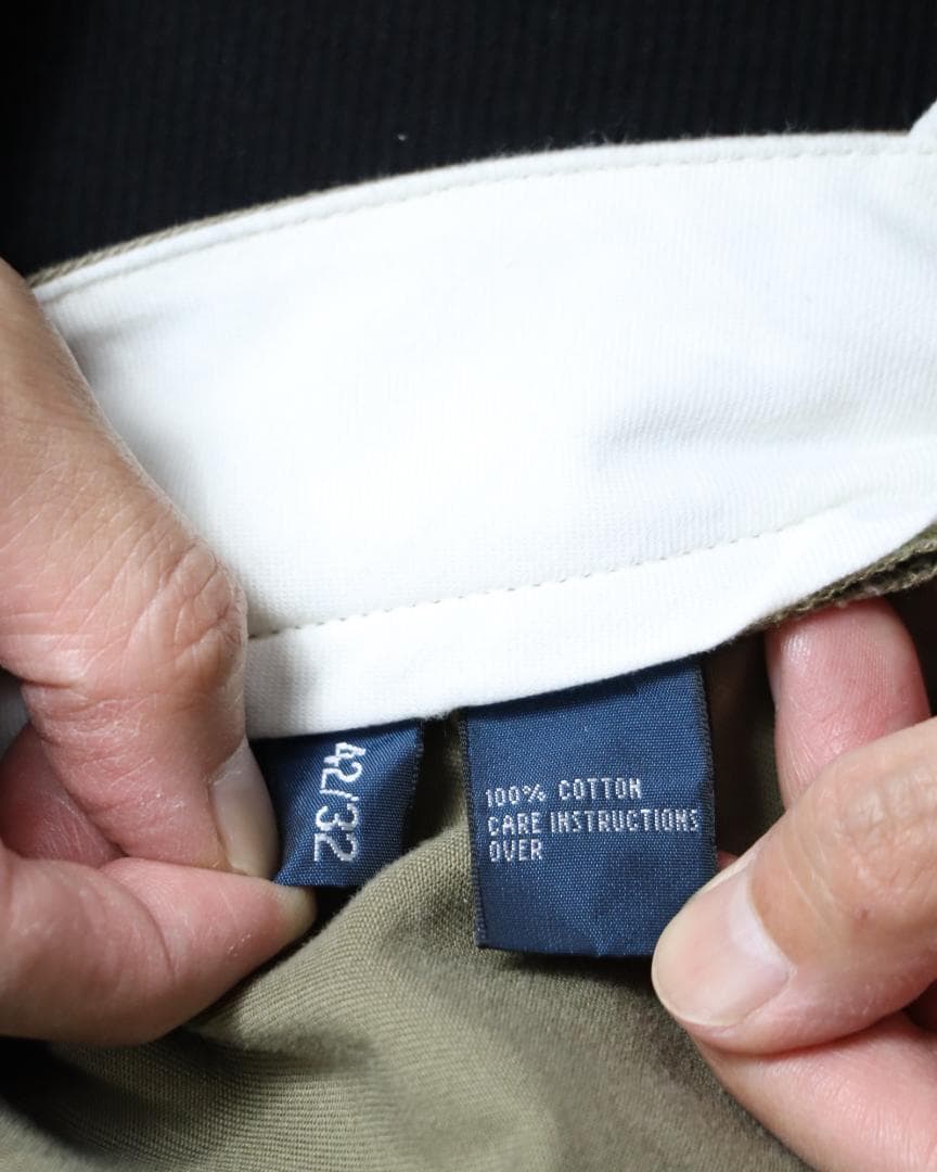 90s ラルフローレン クラシック ワイド チノパン ポロチノ W42 カーキ