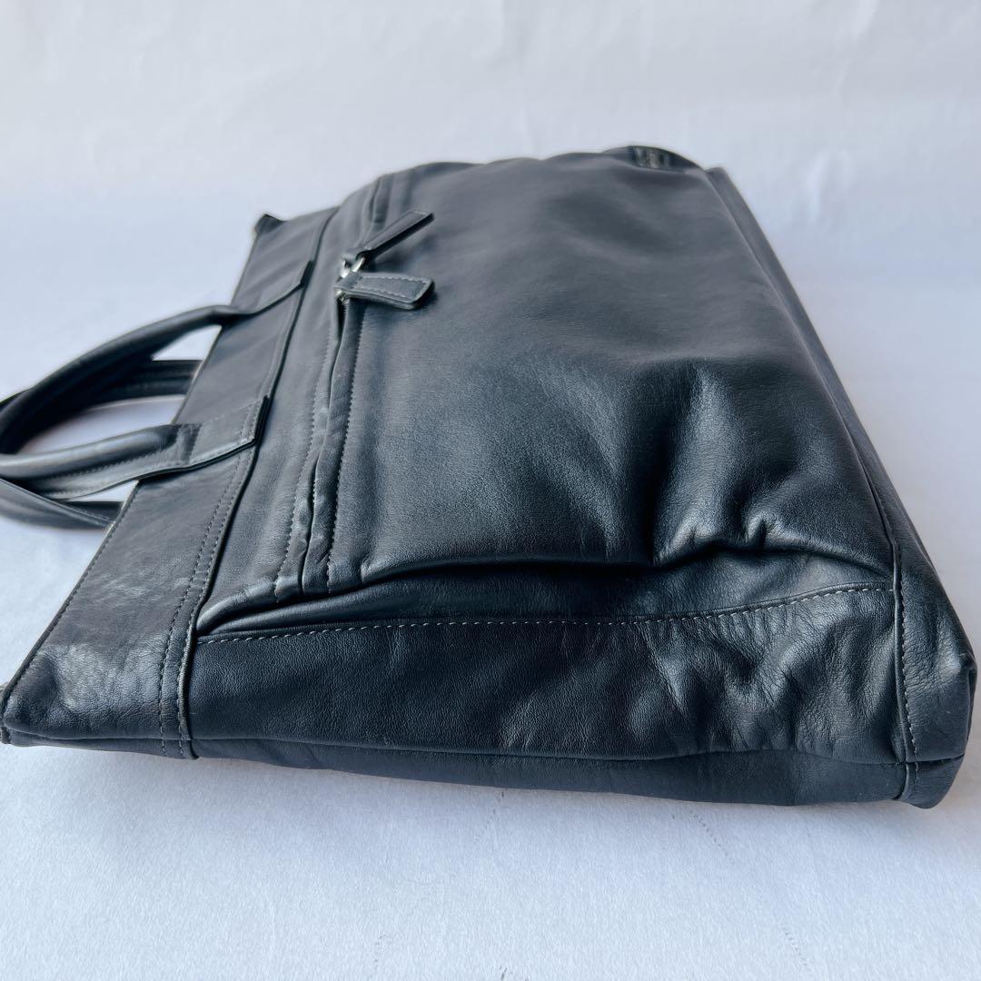 美品✨PORTER オールレザー　ビジネスバッグ　A4収納　ブリーフケース　黒