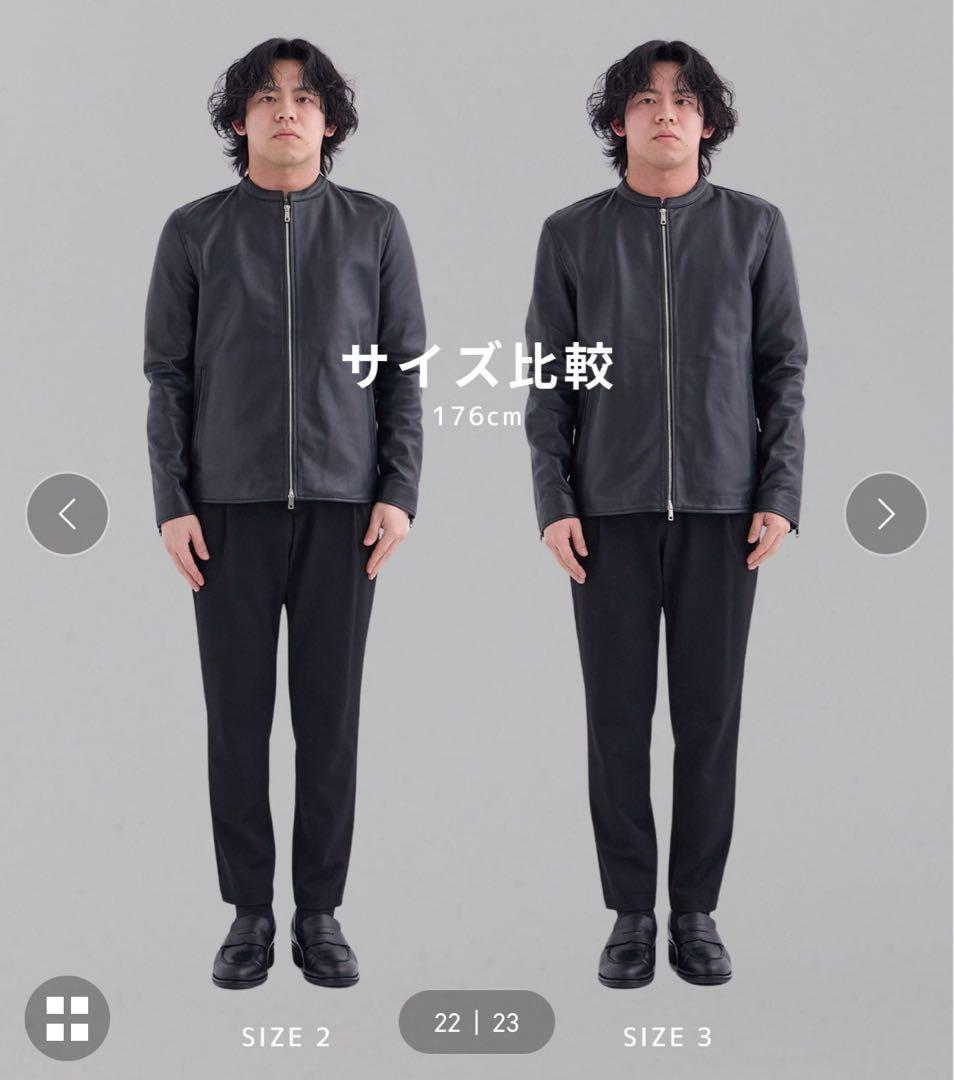 極美品 UNITED TOKYO ラムレザーシングルジャケット サイズ3