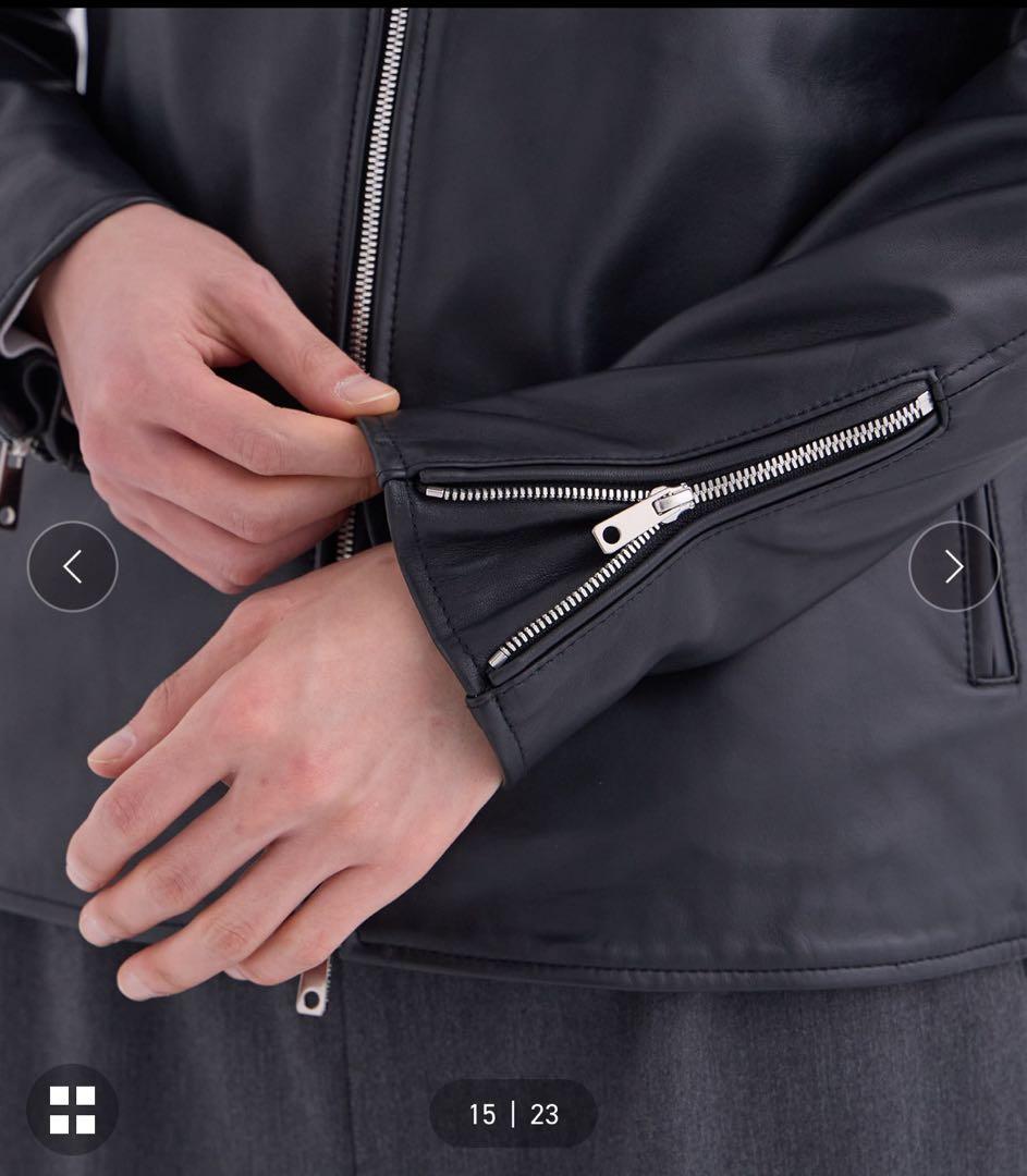 極美品 UNITED TOKYO ラムレザーシングルジャケット サイズ3