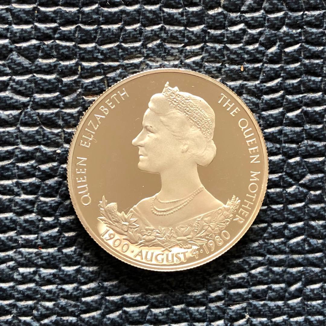 2746【ガーンジー】1980年25PENCE銀貨　プルーフ　大型　トーンあり