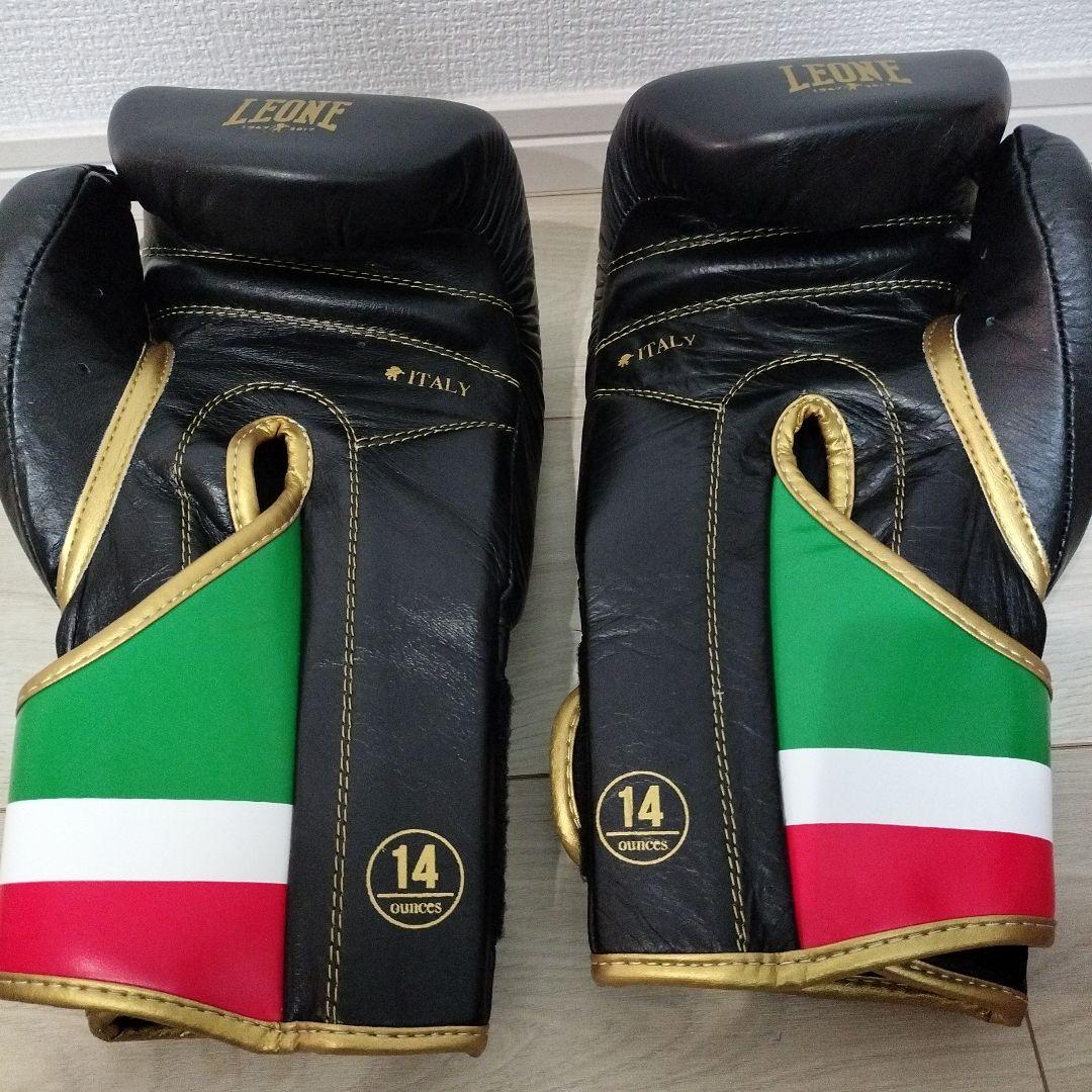 LEONE ボクシンググローブ 14オンス 黒金