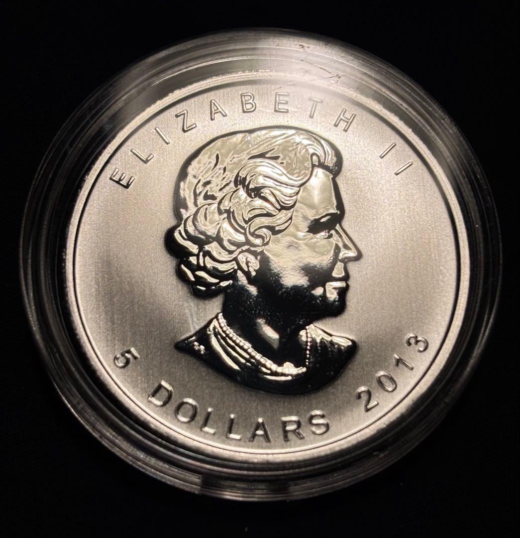 2013年 カナダ メイプルリーフ銀貨 25周年記念 1オンス 純銀 .9999