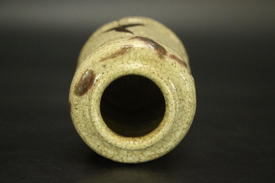 古美術 茶道具 織部 時代 茶入 良蓋(A773)