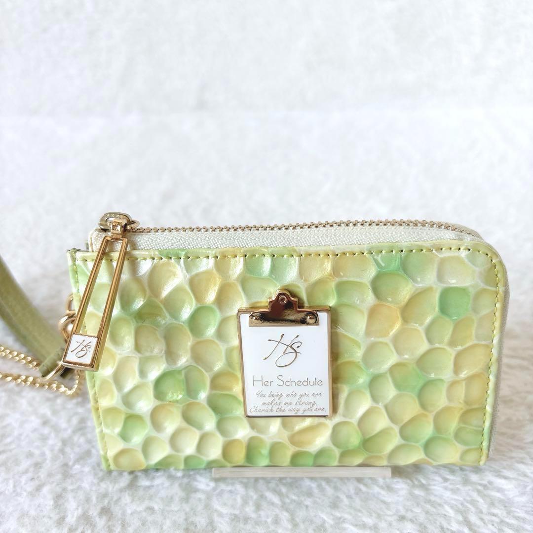 極美品✨HerSchedule　キーレット　ミニウォレット　キーケース　小銭入れ