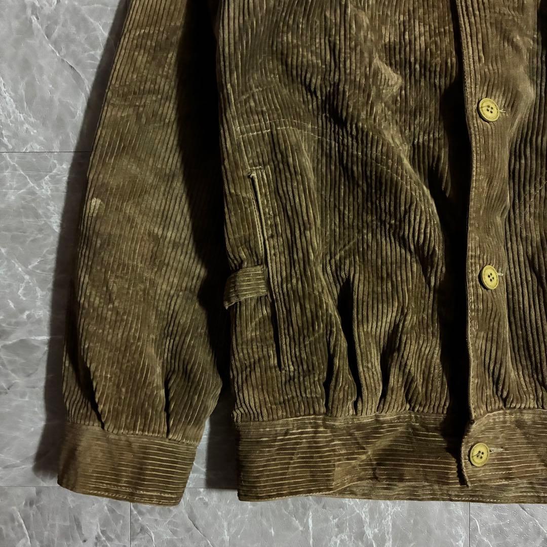 【希少】70sフランス製ヴィンテージコーデュロイジャケット渋カジ古着 樹脂ボタン