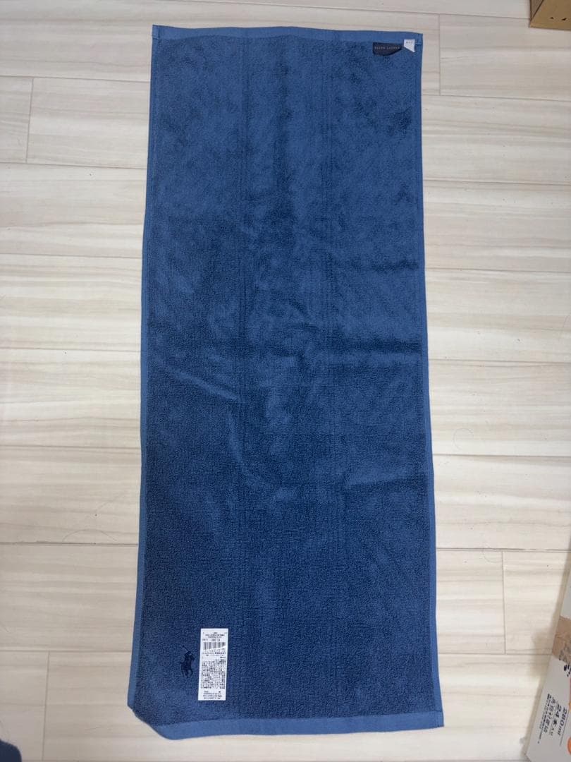 RALPH LAUREN フェイスタオル 7枚組 ブルー系 34×85cm 新品