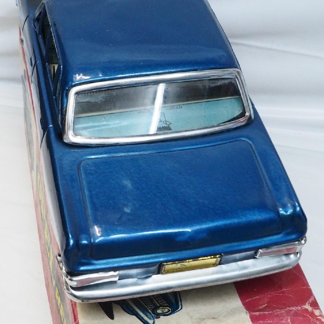 SS【オペル レコルト青 フリクション】ブリキ 自動車tin toy car箱付