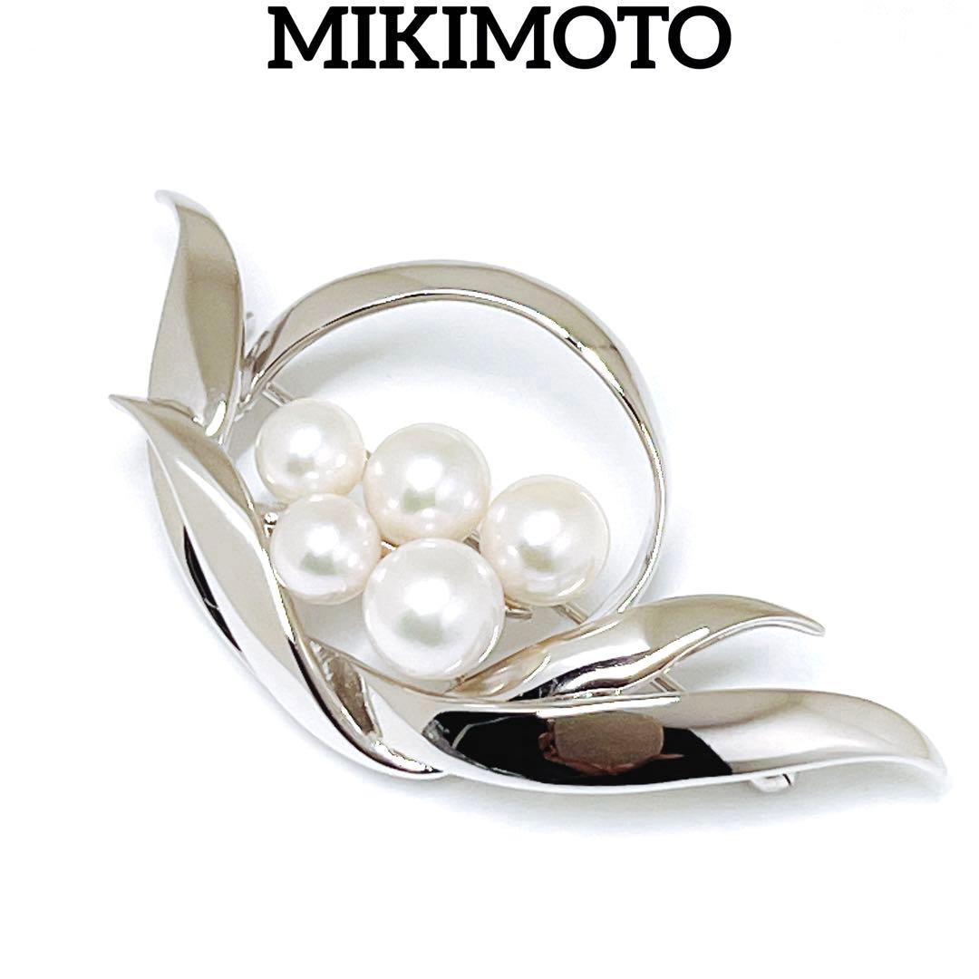 【未使用品級】✨MIKIMOTO まミキモト パール　ブローチ シルバー