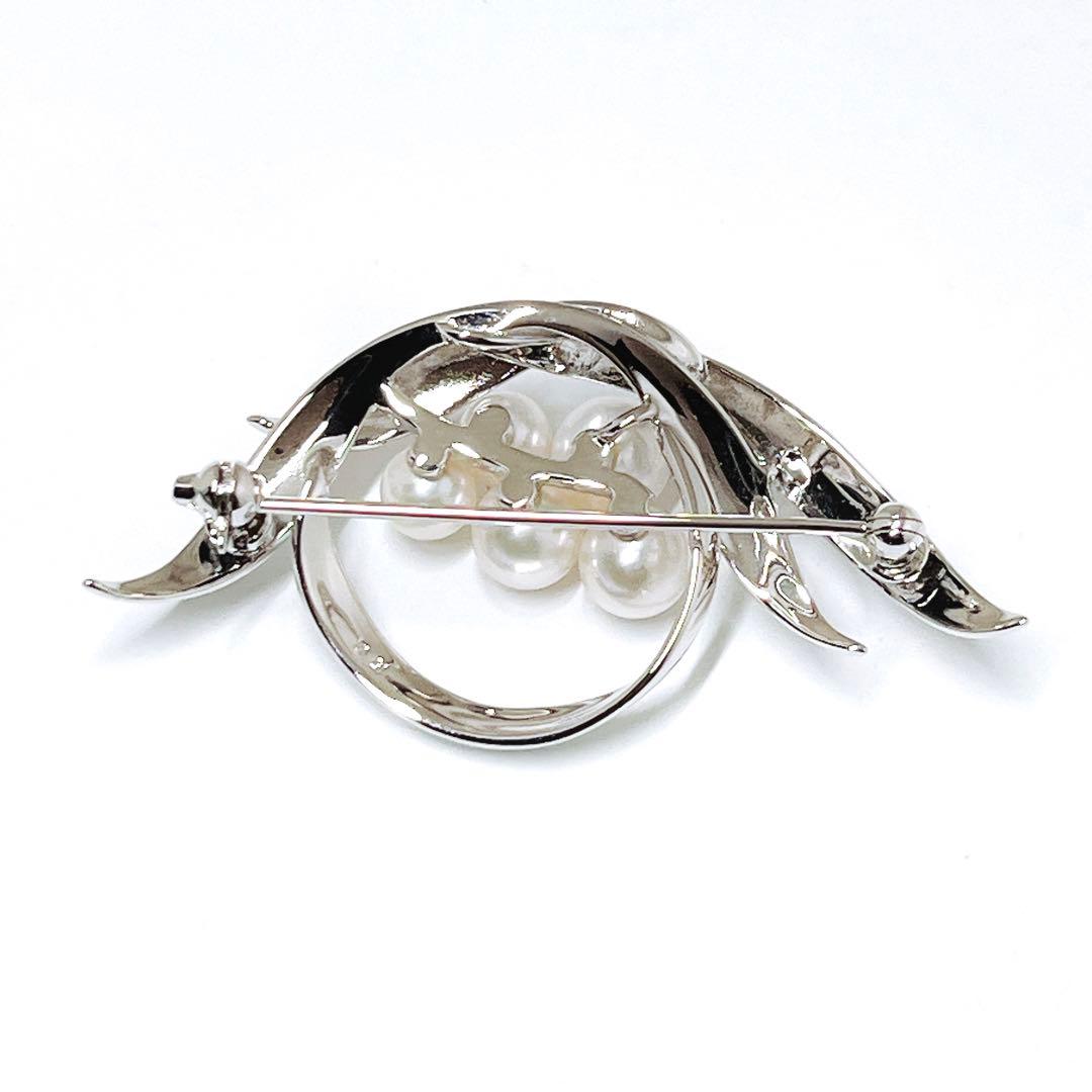 【未使用品級】✨MIKIMOTO まミキモト パール　ブローチ シルバー