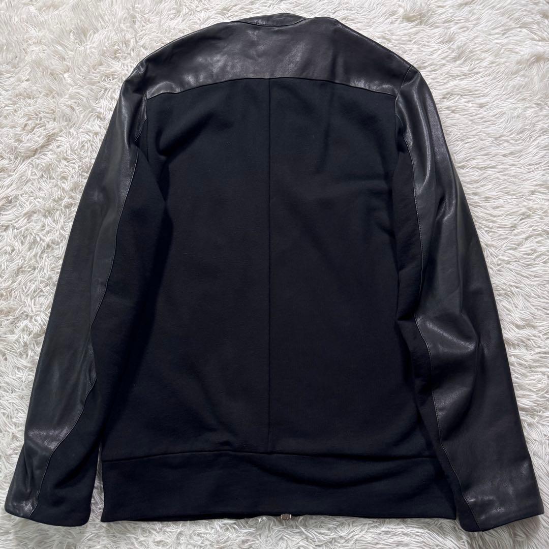 バ*ー様 美品/希少✨DIESEL ライダースジャケット　羊革　切替え　ダブルジ