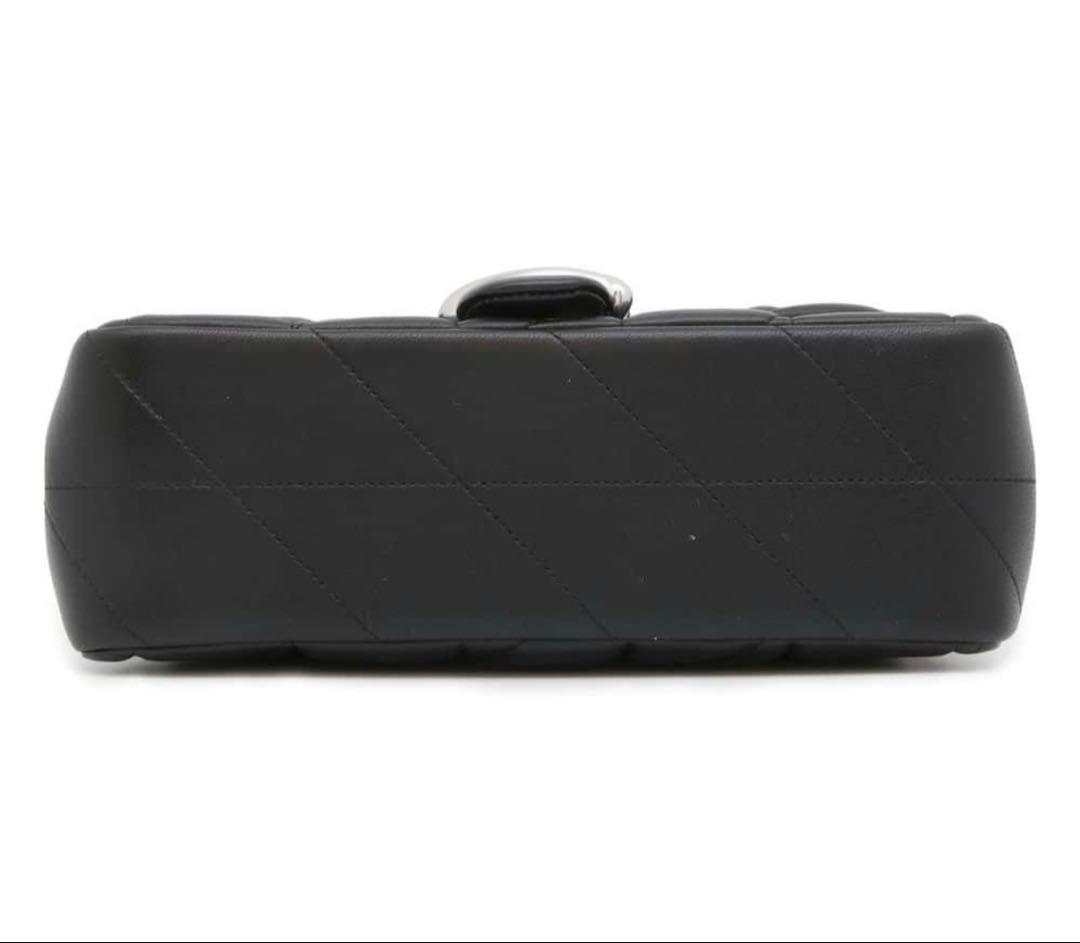 COACH タビー 20 キルティング ショルダーバッグ　ブラック　シルバー金具