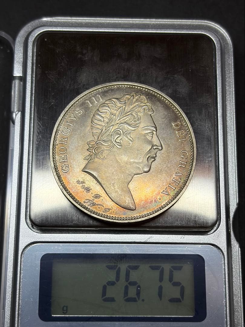 【1817年】ジョージ3世 英国クラウン銀貨 直径39.16mm