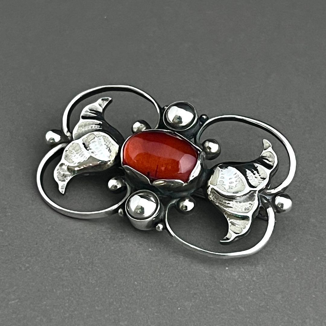 【希少】ジョージ ジェンセン ブローチ #236A アンバー ヴィンテージ