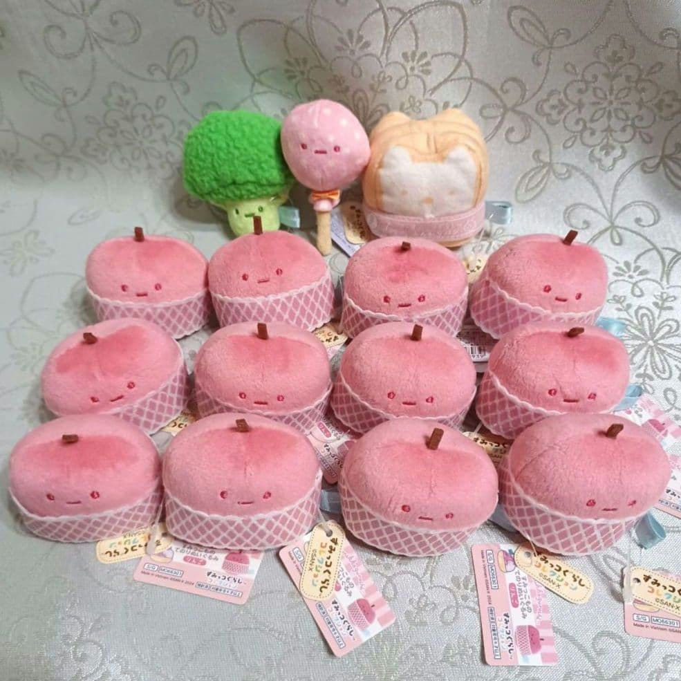 すみっコぐらし　すみっこもの てのりぬいぐるみ　マーケット　りんご 他　計15個
