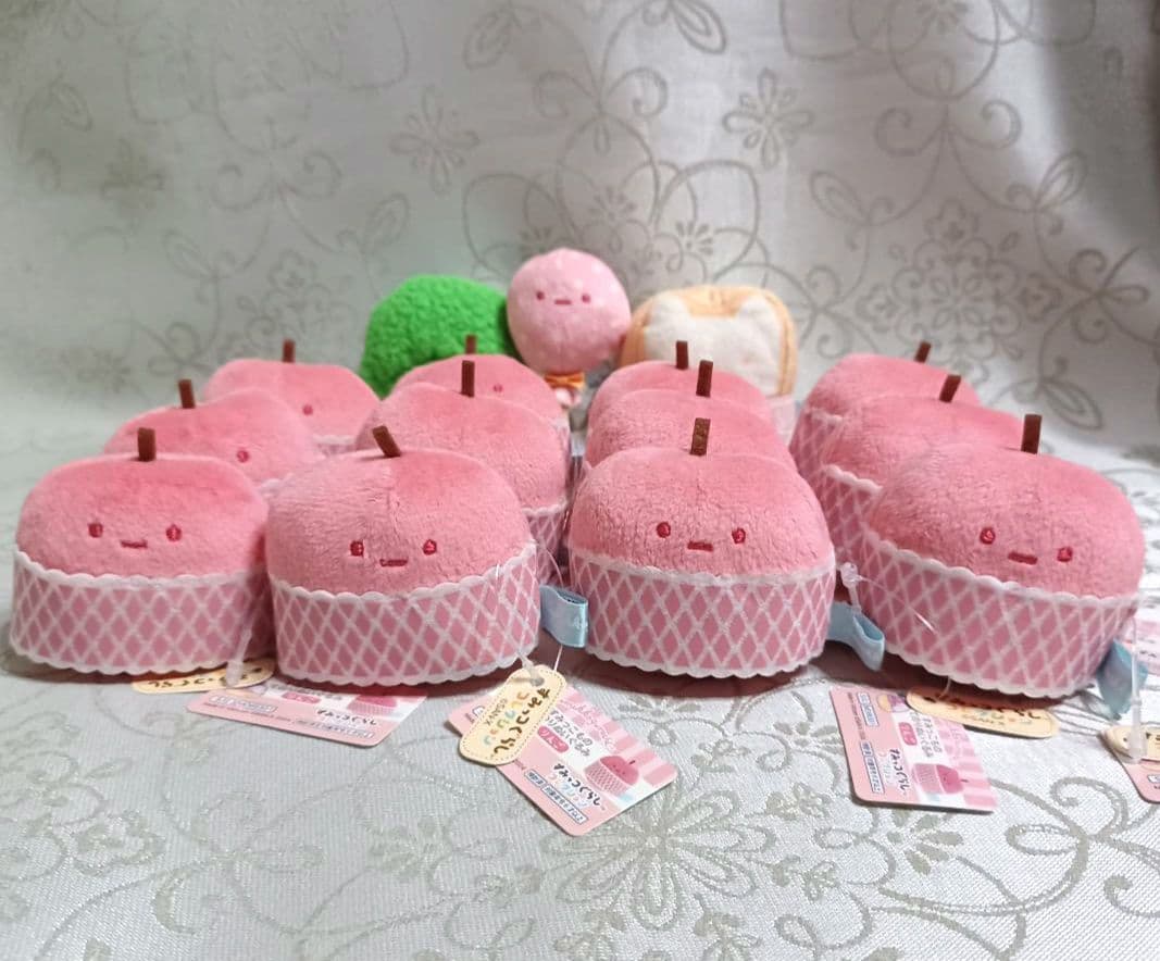 すみっコぐらし　すみっこもの てのりぬいぐるみ　マーケット　りんご 他　計15個