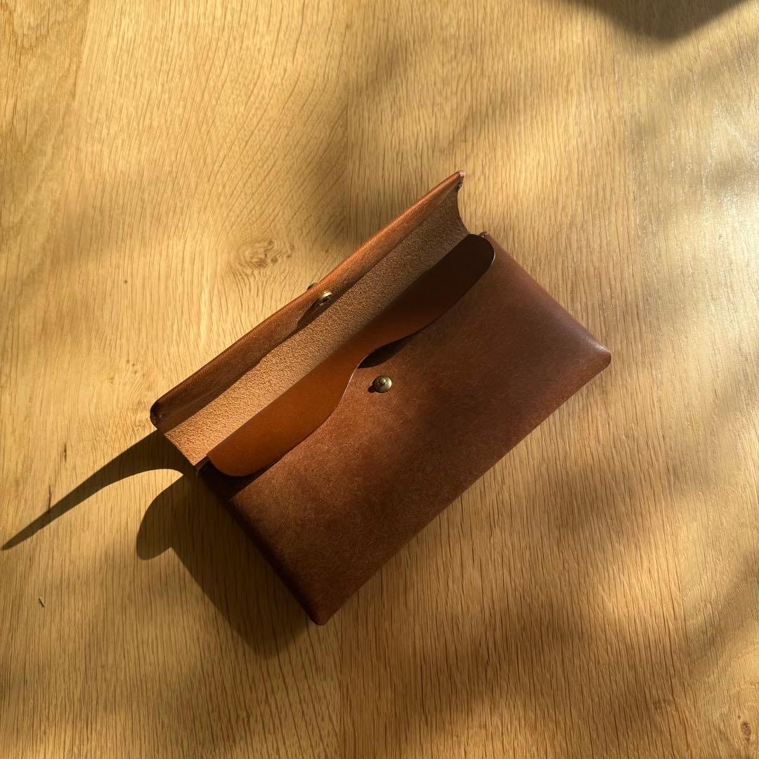 【新品未使用】SAFUJI サフジ ミニ長財布（ホック） キャメル