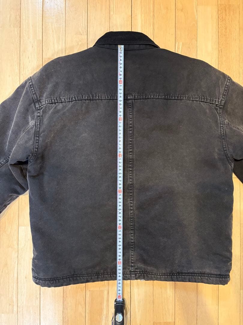 stussy washed canvas shop jacket 黒 ブラック