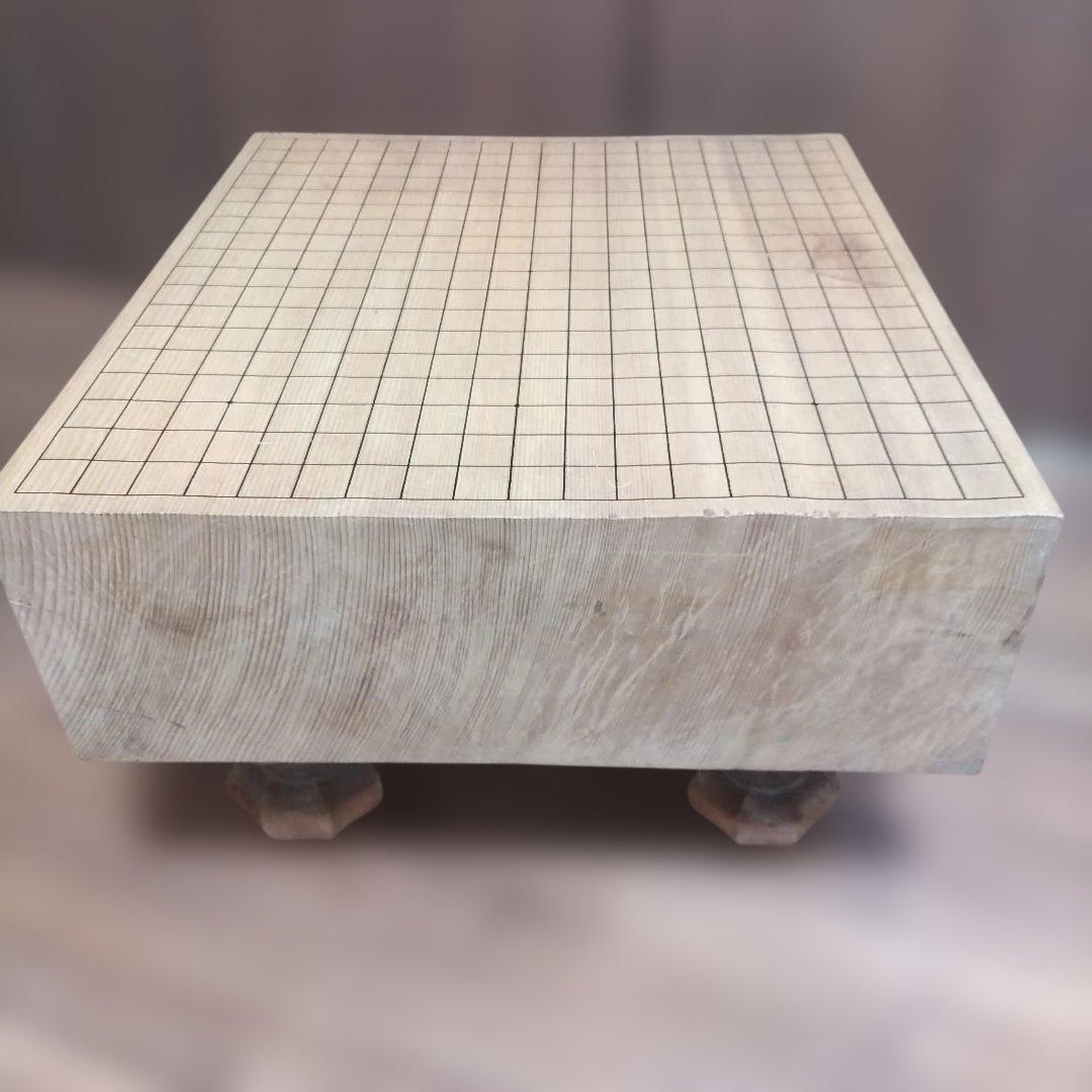 囲碁盤 天地柾目 ヘソ　血溜まり　脚付き