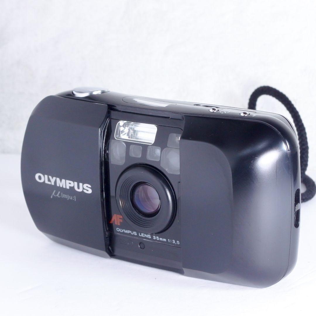 完動美品 オリンパス Olympus ミュー μ 初代 ブラック35mmf3.5