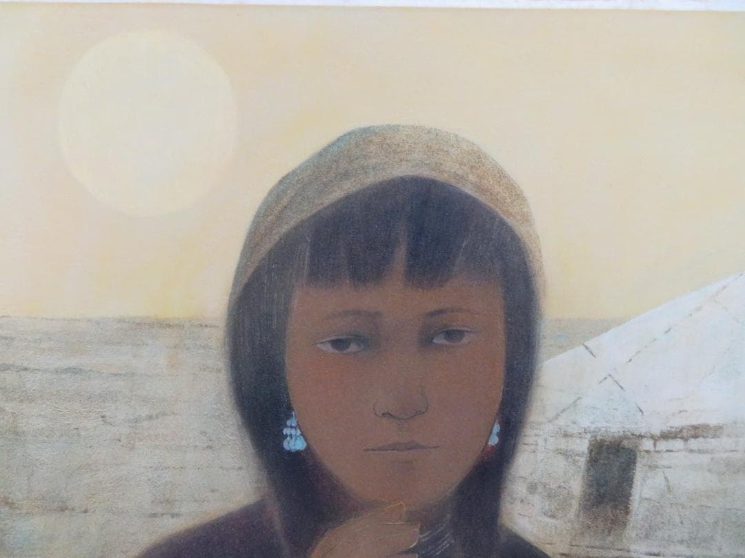 ◆小林五浪　「砂漠の少女」　日本画   P12号　福島県に五浪美術記念館◆