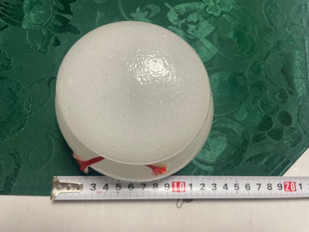 琉球ガラス　鏡餅　赤い紐付き 12cm