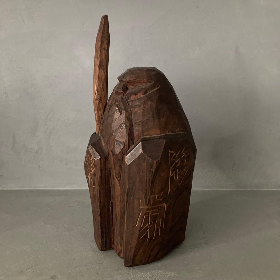 アイヌ エカシ ニポポ 彫刻 木彫り 置物 オブジェ
