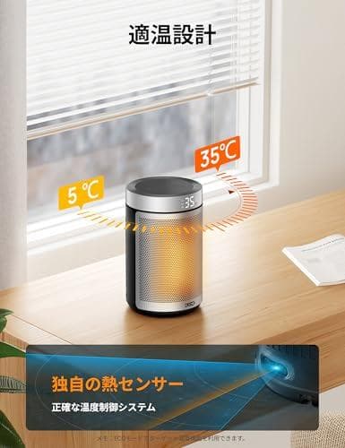 DREO (ドレオ) セラミックヒーター 【小型 足元ヒーター・2025冬新po