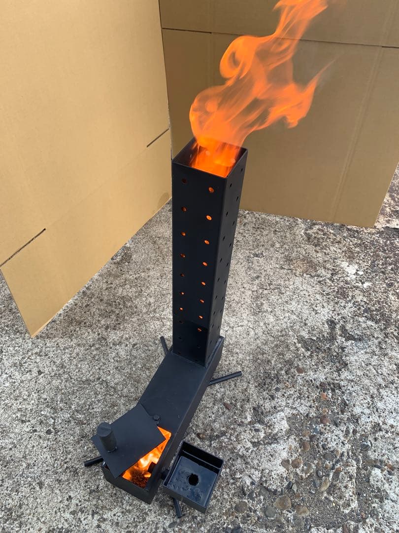 廃油ストーブ　究極のアウトドア体験を！高品質・高効率 ロケットストーブ