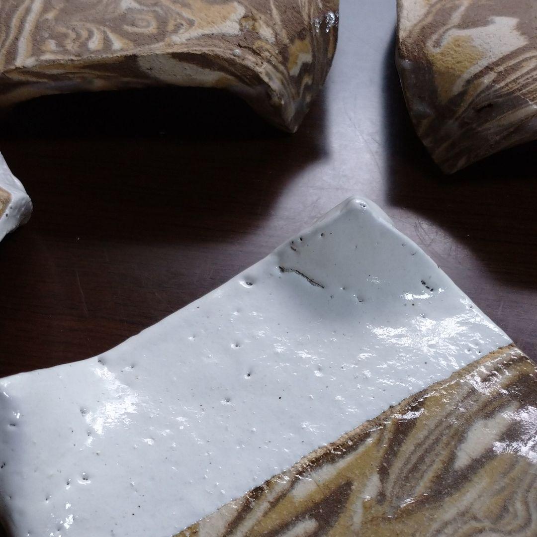 ☆新品☆萩焼 厚東建信作 銘々皿5客揃