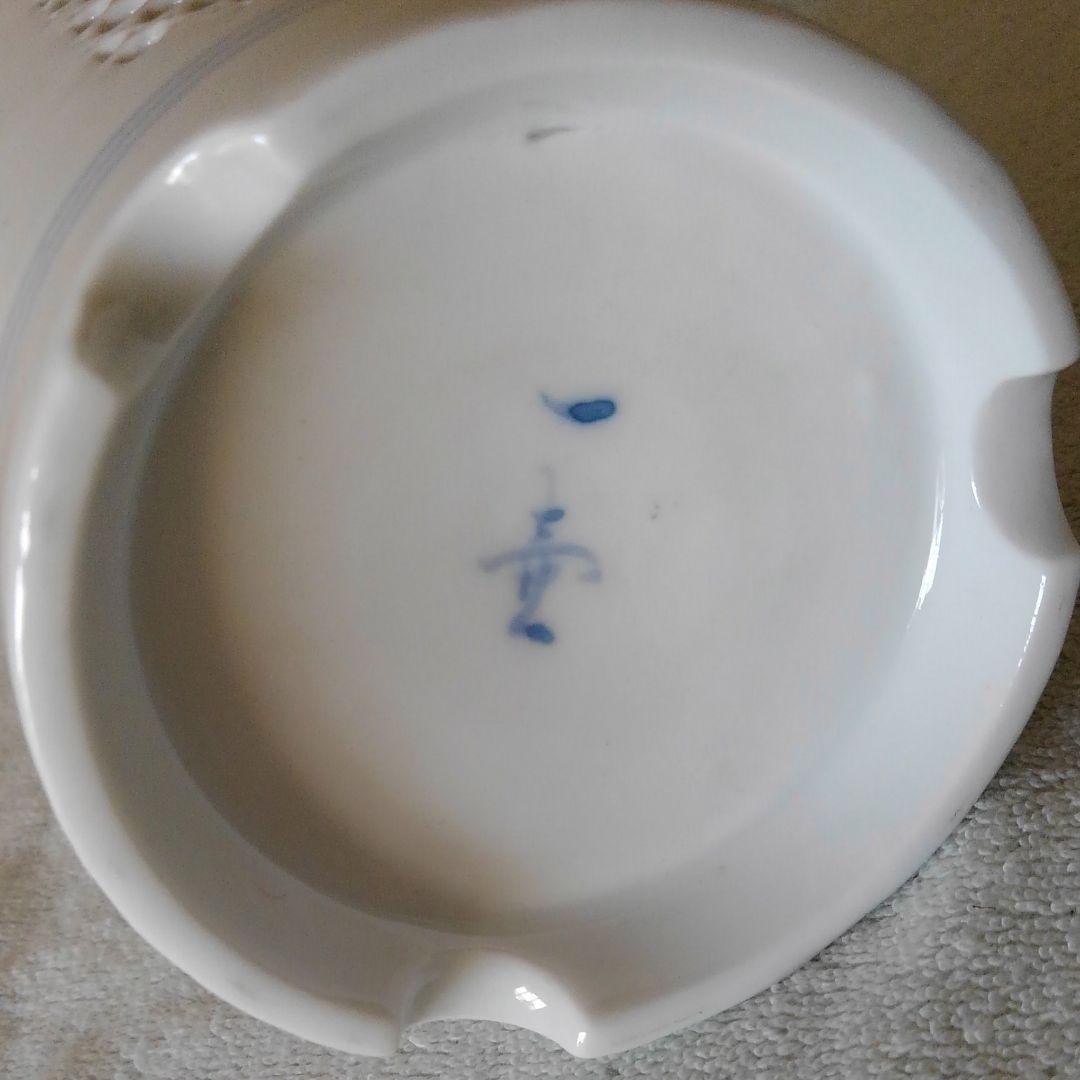 有田　杉原一壺作白磁手桶形花器