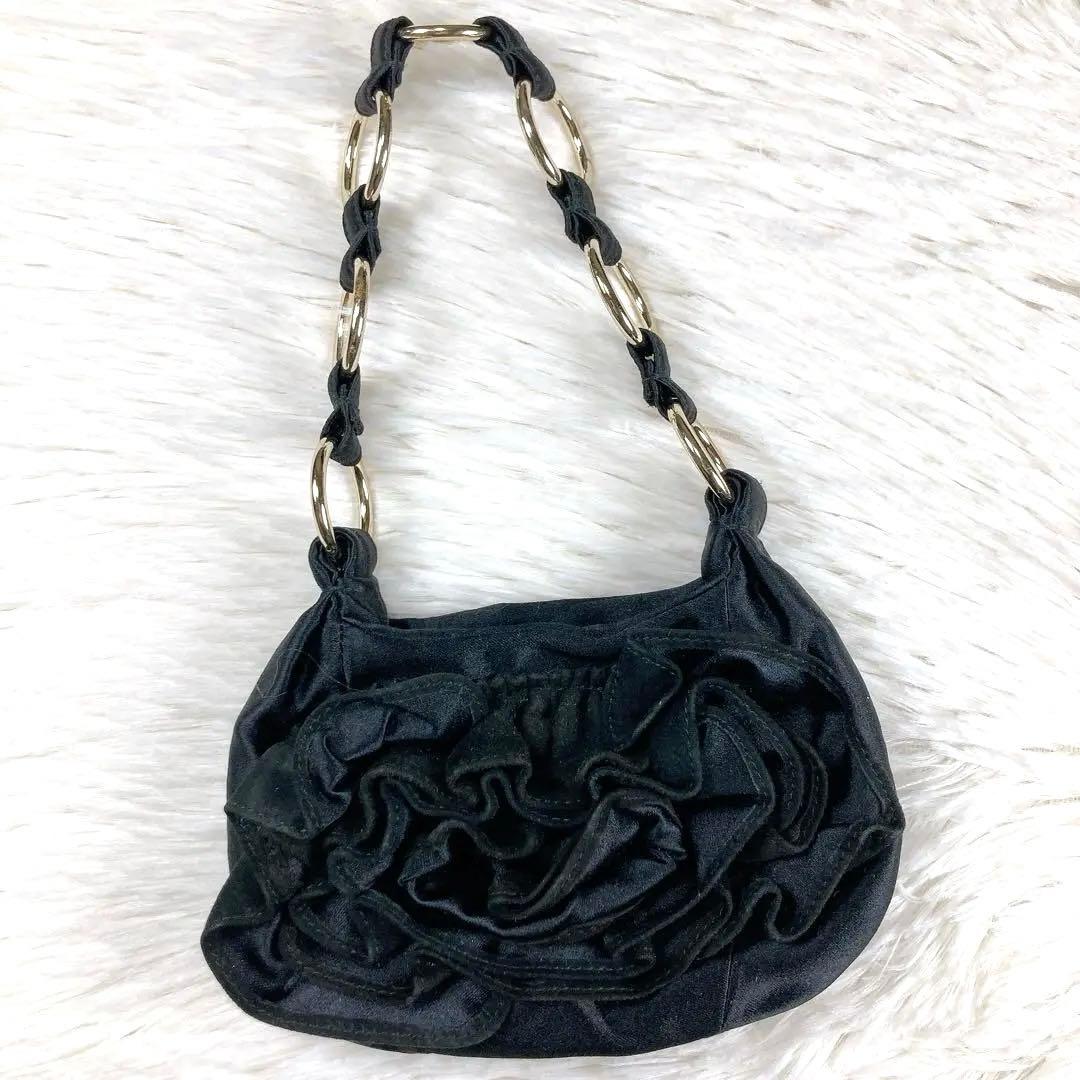 ✨激レア・美品✨ イヴサンローラン ハンドバッグ サテン パーティバッグ 花柄